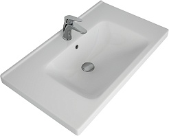 Misty Тумба с раковиной Натали 80 подвесная белая – фотография-4